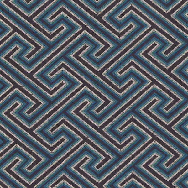 Picture of Hermes Peacock upholstery fabric.