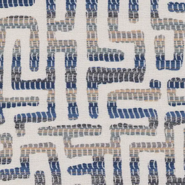 Picture of Kuba Denim upholstery fabric.