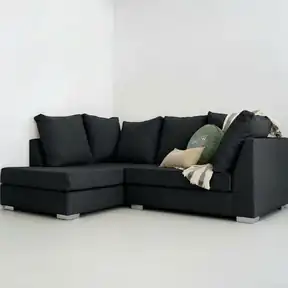 Bella Black upholstered sofa
