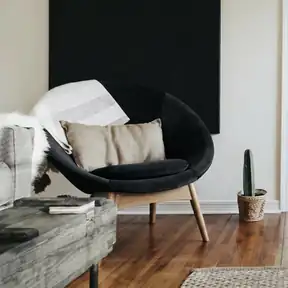 Bella Black upholstered chair