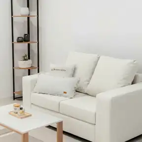 Bella White upholstered sofa