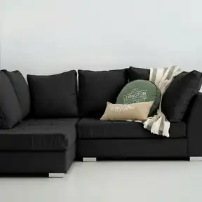 Passion Suede Black upholstered sofa
