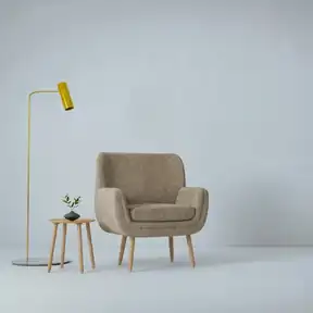 Passion Suede Buckskin upholstered chair