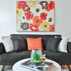 Passion Suede Charcoal upholstered sofa