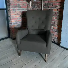 Passion Suede Charcoal upholstered chair