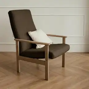 Passion Suede Chocolate upholstered chair