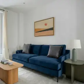 Passion Suede Navy upholstered sofa