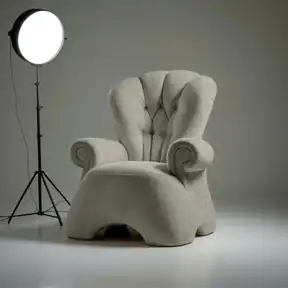 Passion Suede Platinum upholstered chair