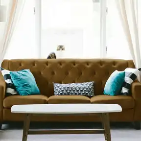 Passion Suede Rust upholstered sofa