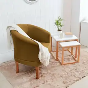 Passion Suede Rust upholstered chair