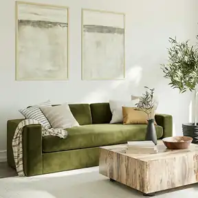 Bella Apple upholstered sofa