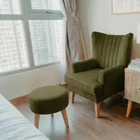 Bella Moss upholstered chair