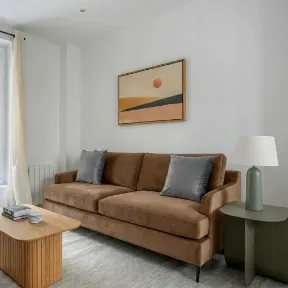 Bella Toast upholstered sofa