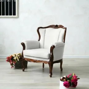 Rodeo White upholstered chair