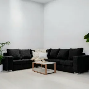 Sinbad Black upholstered sofa