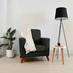 Barcelona Black upholstered chair