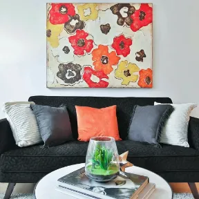 Jamba Black upholstered sofa