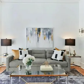 Barcelona Silver upholstered sofa