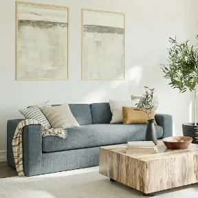 Bennett Denim upholstered sofa
