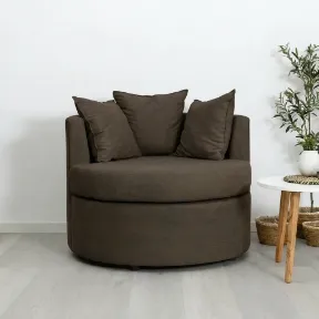 Dakota Brandy upholstered chair