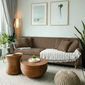 Dakota Camel upholstered sofa