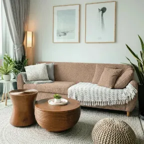 Cuddle Caramel upholstered sofa