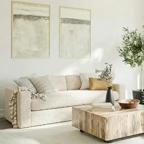 Cuddle Cream upholstered sofa