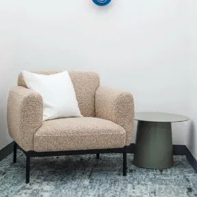 Cuddle Parchment upholstered chair