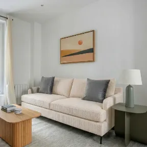 Destiny Ivory upholstered sofa