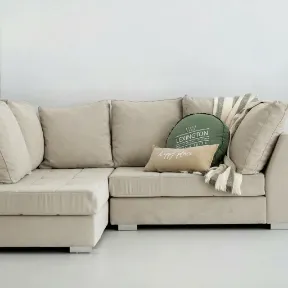 Popstar Champagne upholstered sofa
