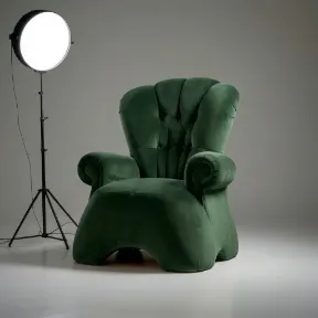 Modern Velvet Loden upholstered chair