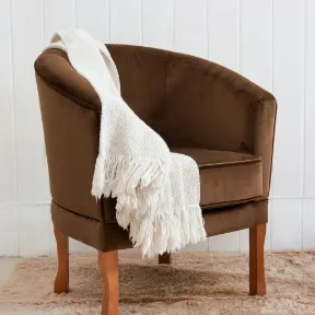 Modern Velvet Tobacco upholstered chair