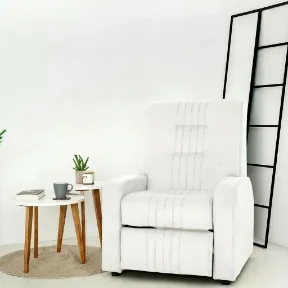 Modern Velvet White upholstered chair