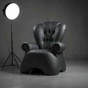 Vaca Black upholstered chair