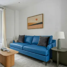 Vaca Blue upholstered sofa