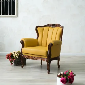 Vaca Yellow upholstered chair