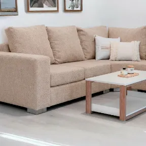 Valerie Parchment upholstered sofa