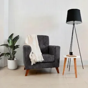 Luscious Charcoal upholstered chair