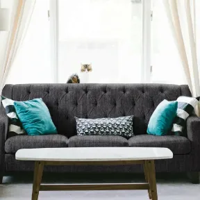 Luscious Metal upholstered sofa