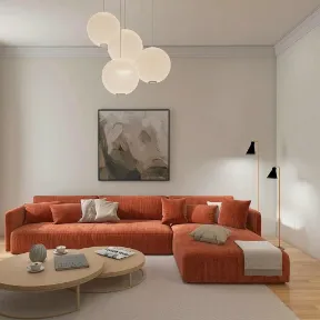 Luscious Papaya upholstered sofa