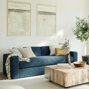 Luscious Sapphire upholstered sofa