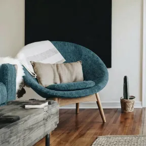 Luscious Turquoise upholstered chair