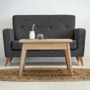 Zelda Charcoal upholstered sofa