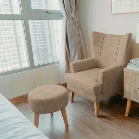 Zelda Flax upholstered chair