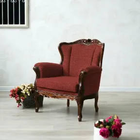 Zelda Indian Red upholstered chair