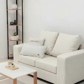 Zelda Ivory upholstered sofa