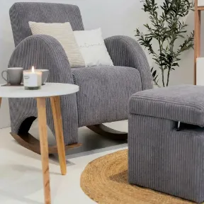 Duo Pewter upholstered chair