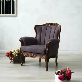 Dynamite Charcoal upholstered chair
