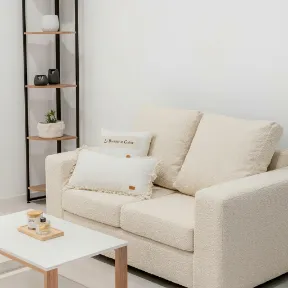 Elite Ivory upholstered sofa