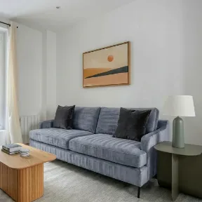 Galactic Light Grey upholstered sofa